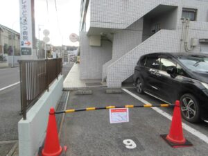 9月1日(火)No.9駐車場を使えません